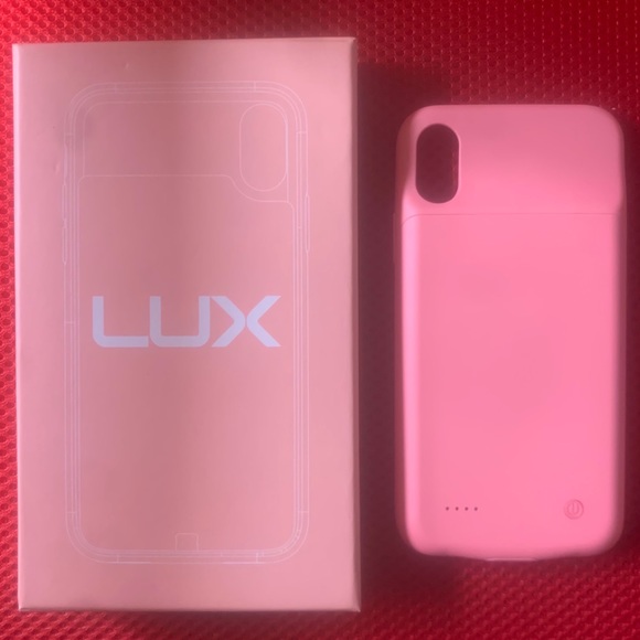 Pink iPhone X Charging Case LUX - Picture 2 of 9